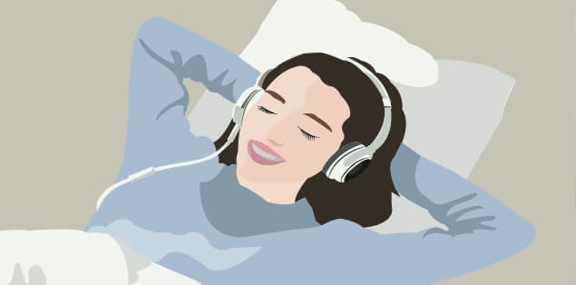 Sleeping with headphones can be relaxing