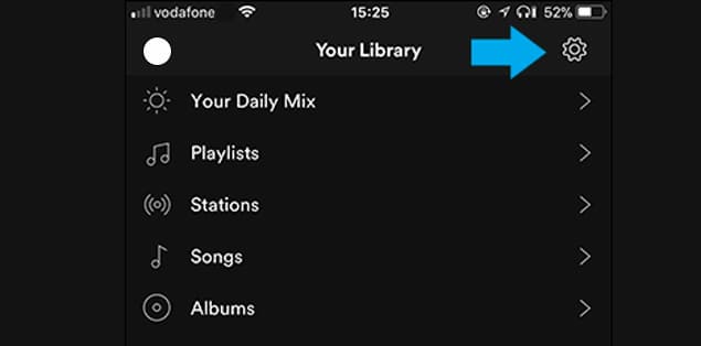 Select "Settings" from the menu located in the upper right corner.