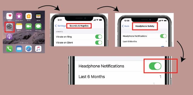 Turn Off Headphone Notifications - Method 1