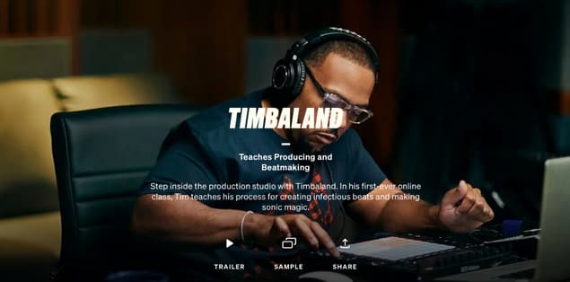 Masterclass Timbaland Teaches Producing and Beatmaking