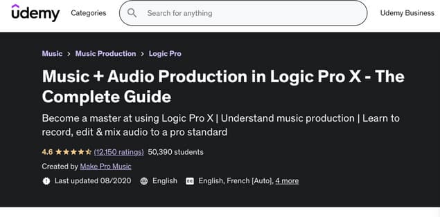 Udemy Music + Audio Production in Logic Pro X - The Complete Guide