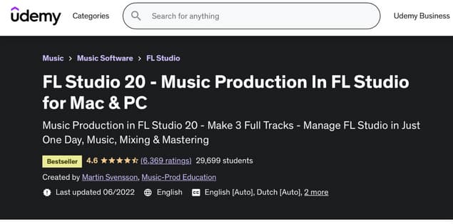 Udemy FL Studio 20 - Music Production In FL Studio for Mac & PC
