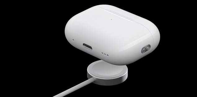 Put the AirPods into the charging case so it can charge them.