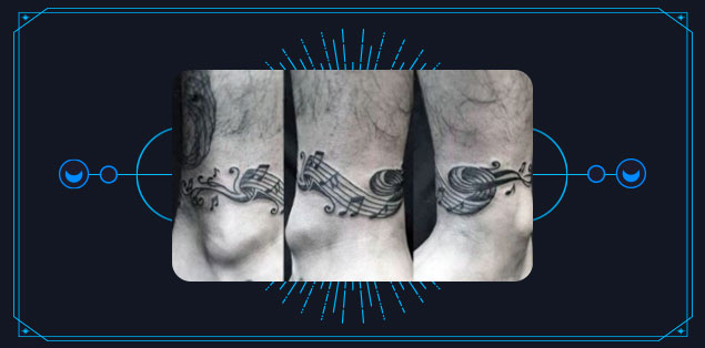 Music Tattoo Ankle