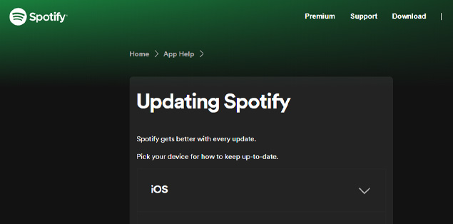 Ensure Your Spotify App Is Up-to-Date