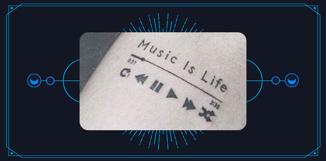 Cool Music Tattoo