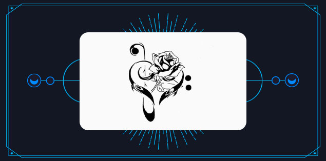 Music Note Heart Tattoo