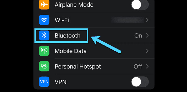 Select Bluetooth and under "My Devices" tap on the info icon beside the name of your AirPods.
