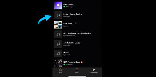 Launch the Spotify program and go to the playlist to which you added the music from your computer's local files