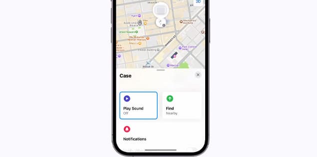 Click “Play Sound” to play a gradually increasing sound on your AirPods. 