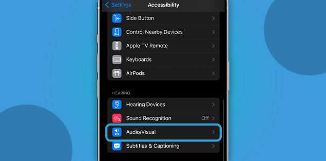 Click “Audio/Visual”