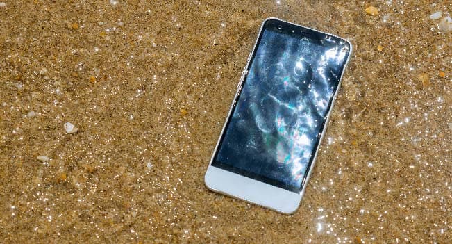 Water on phone speaker