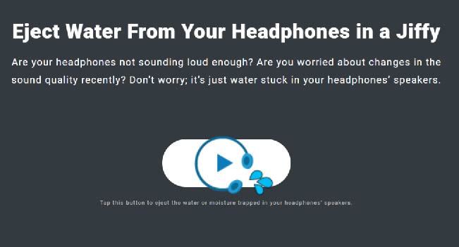 Eject Water by Merely Pressing a Button