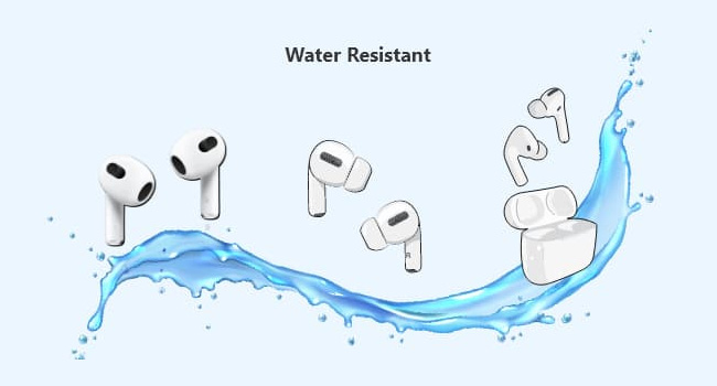 AirPods Third Generation, AirPods Pro and AirPods Third Generation Charging Case Are Water Resistant