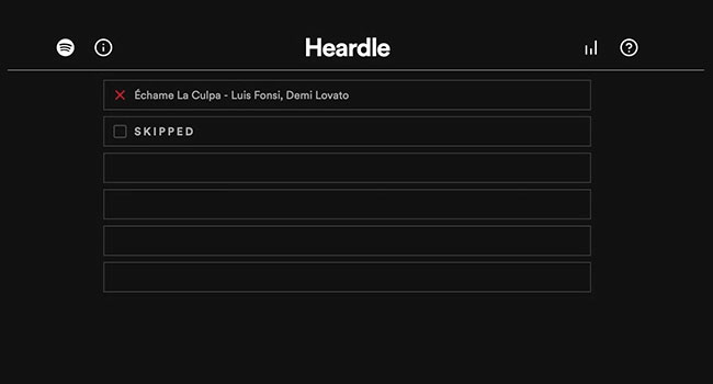You can either make a guess then itself or choose to listen to more of the song before making your choice