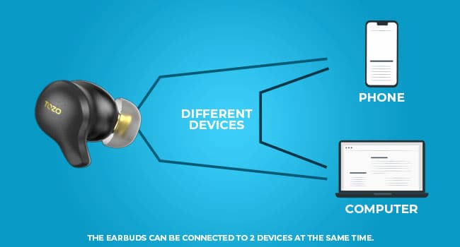 Multipoint Connectivity in the TOZO Golden X1 Earbuds