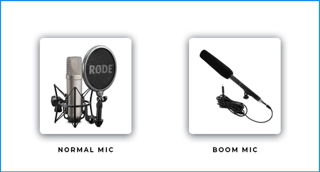 what is the difference between a Boom Mic and Normal Mic