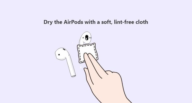 Wipe them with a dry cloth