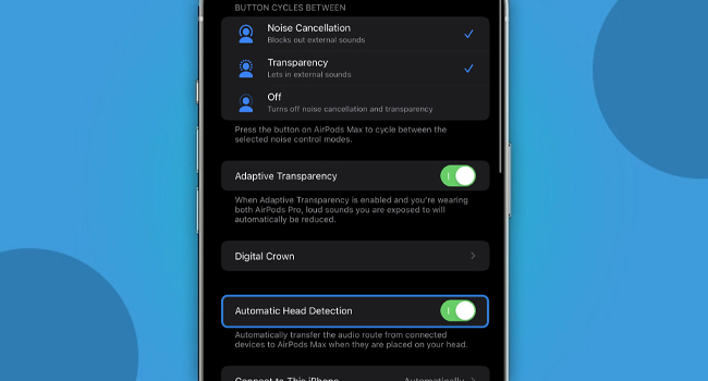 How to Switch Off Automatic Head Detection on AirPods Max