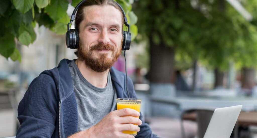 Relaxing With Music and Drink